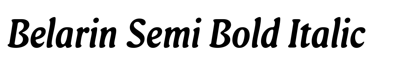 Belarin Semi Bold Italic
